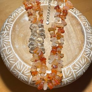 Loft Ann Taylor Carnelian Chunky Necklace